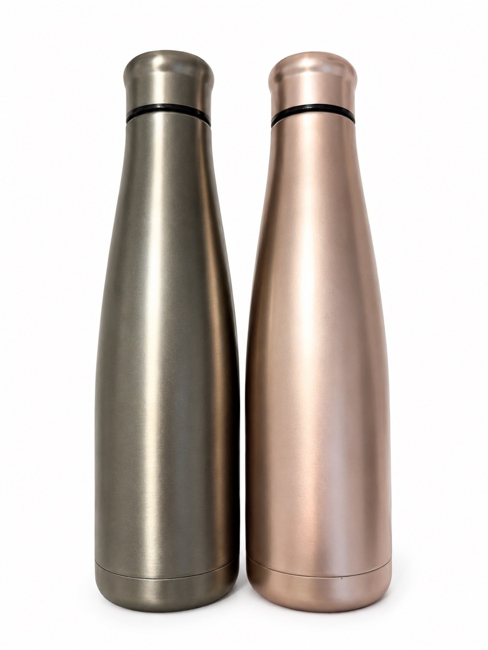 NWT Oak & Reed Insulated Gray & Rose Gold Stainless Steel Water Bottle Duo